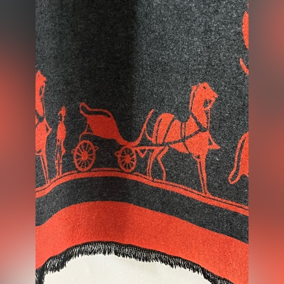 Women’s Rockies Collection - Orange / Grey  Soft Cashmere Blended Scarf / Wrap - Picture 5 of 10